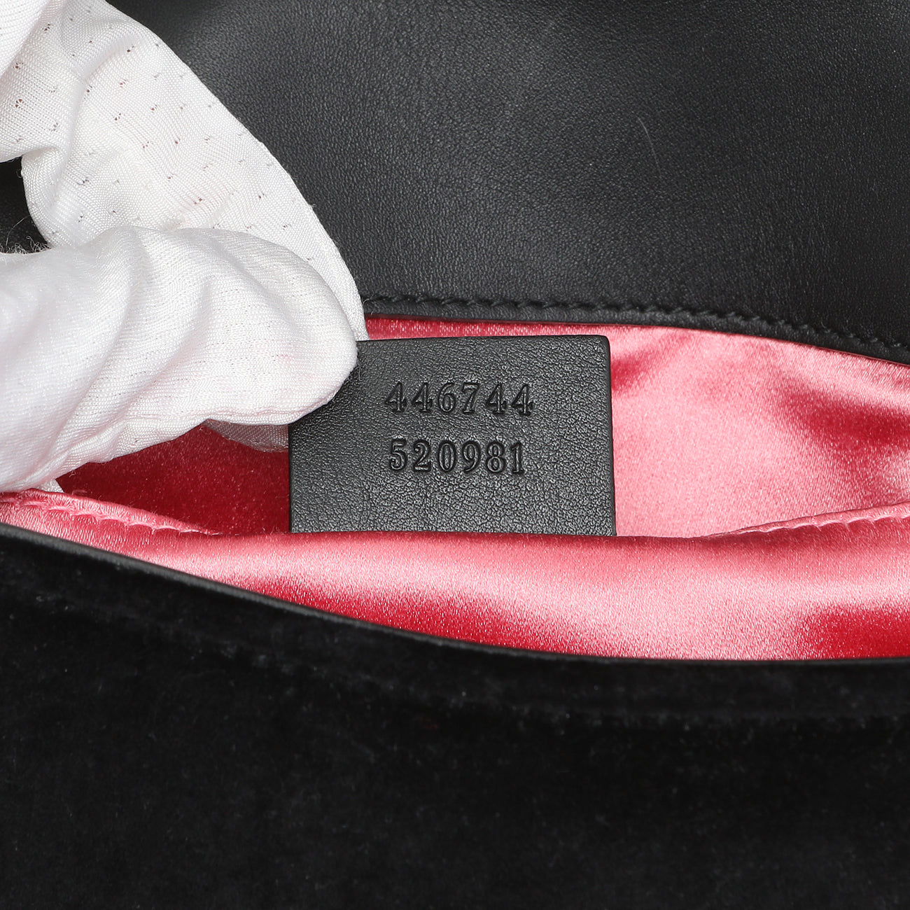 Exclusive Gucci Black Velvet Matelasse Mini GG Marmont Shoulder Bag — Alternate View 10