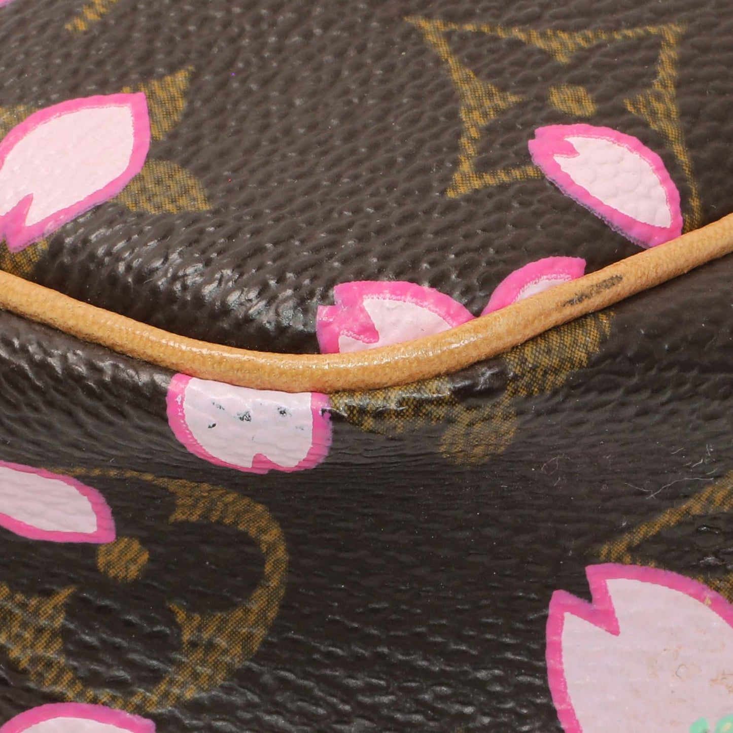 Exclusive Louis Vuitton x Takashi Murakami Monogram Cherry Blossom Pochette Accessories — Lifestyle View