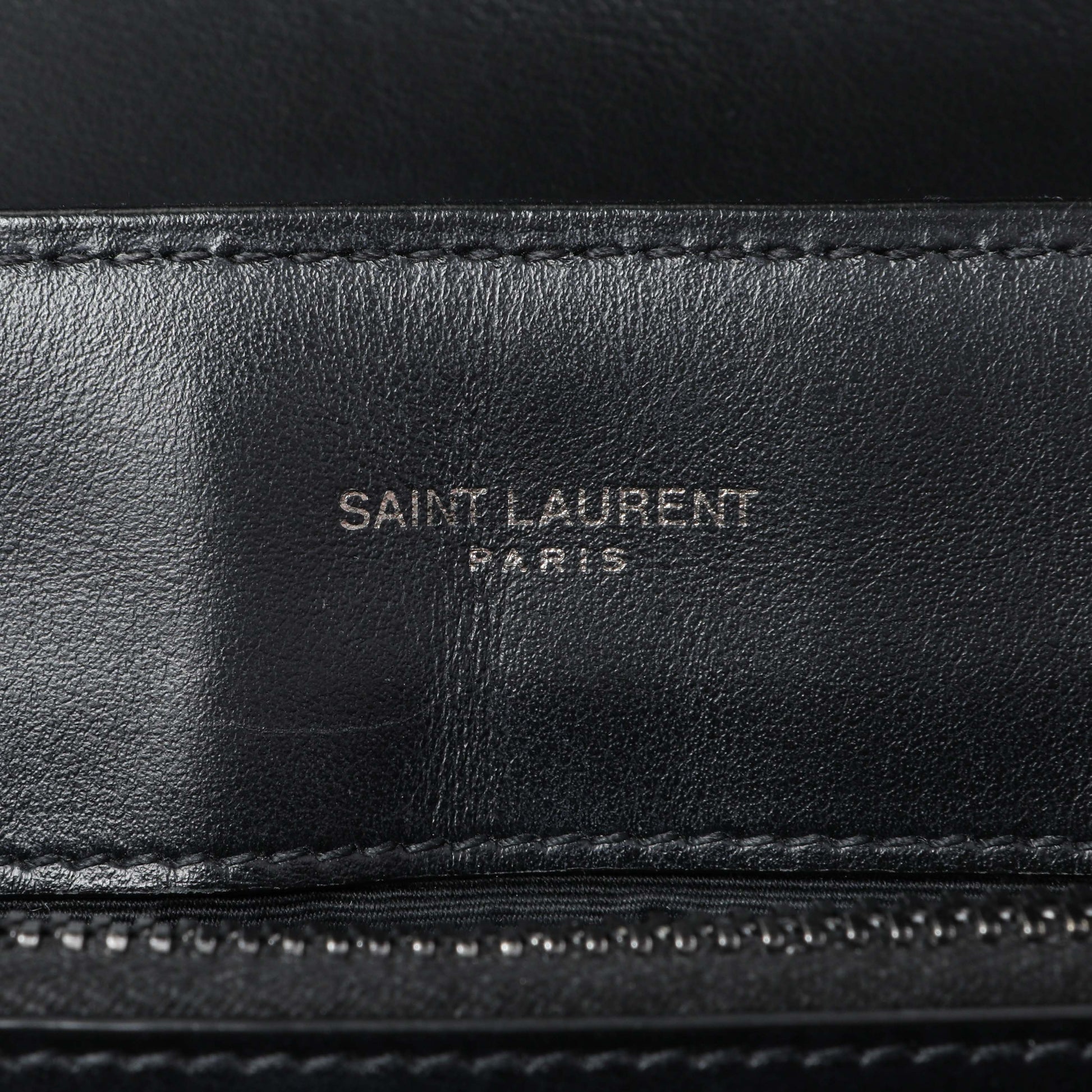 Exclusive Saint Laurent Black Calfskin Medium Loulou — Alternate View 9