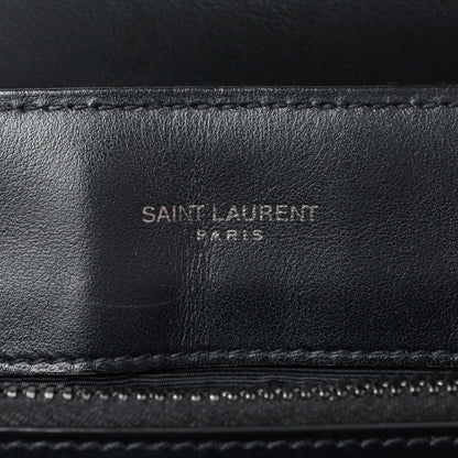Exclusive Saint Laurent Black Calfskin Medium Loulou — Alternate View 9