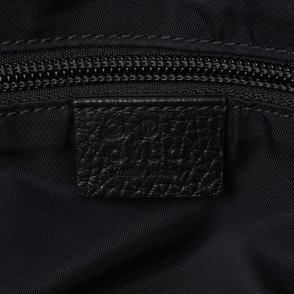 Exclusive Gucci Black Nylon Monogram Double Buckle Flap Messenger Bag — Detail View