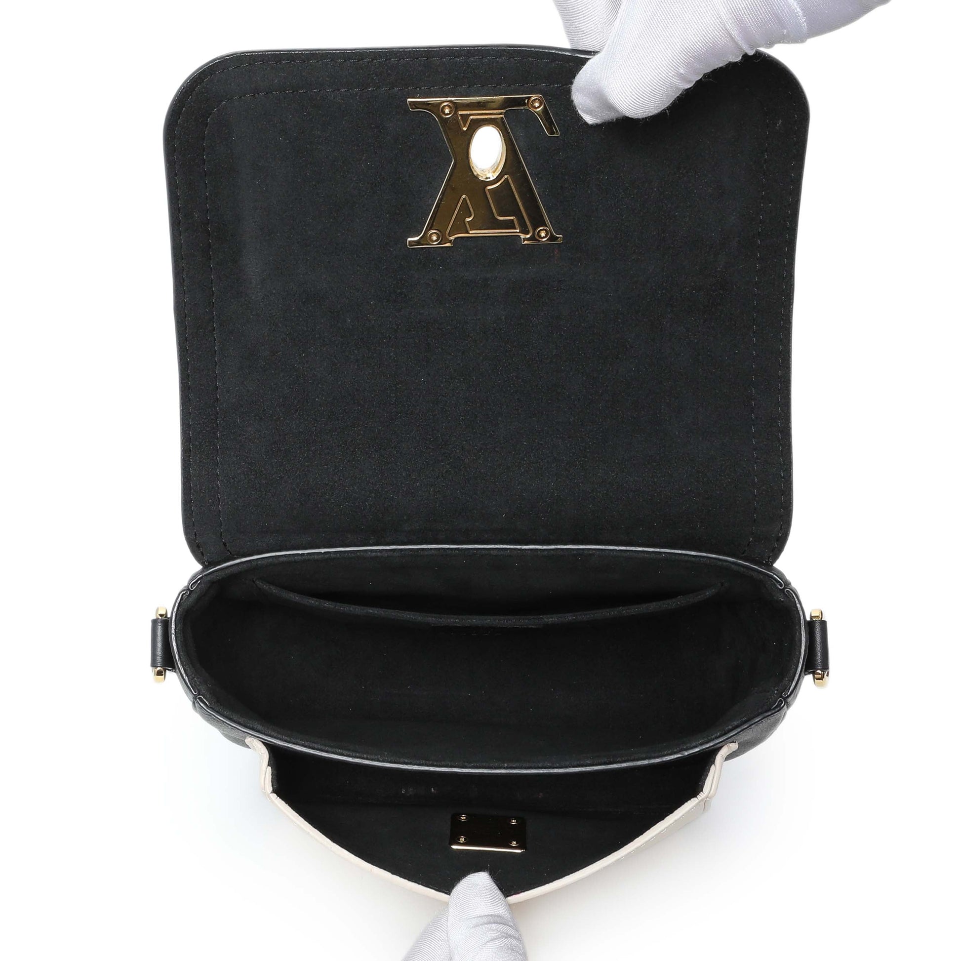 Exclusive Louis Vuitton Grained Calfskin Lockme Tender — Top View