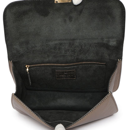 Exclusive Valentino Metallic Vitello Medium Glam Lock Rockstud Flap — Top View