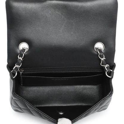 Exclusive Chanel Black Quilted Lambskin Mini Rectangular Flap — Alternate View 8