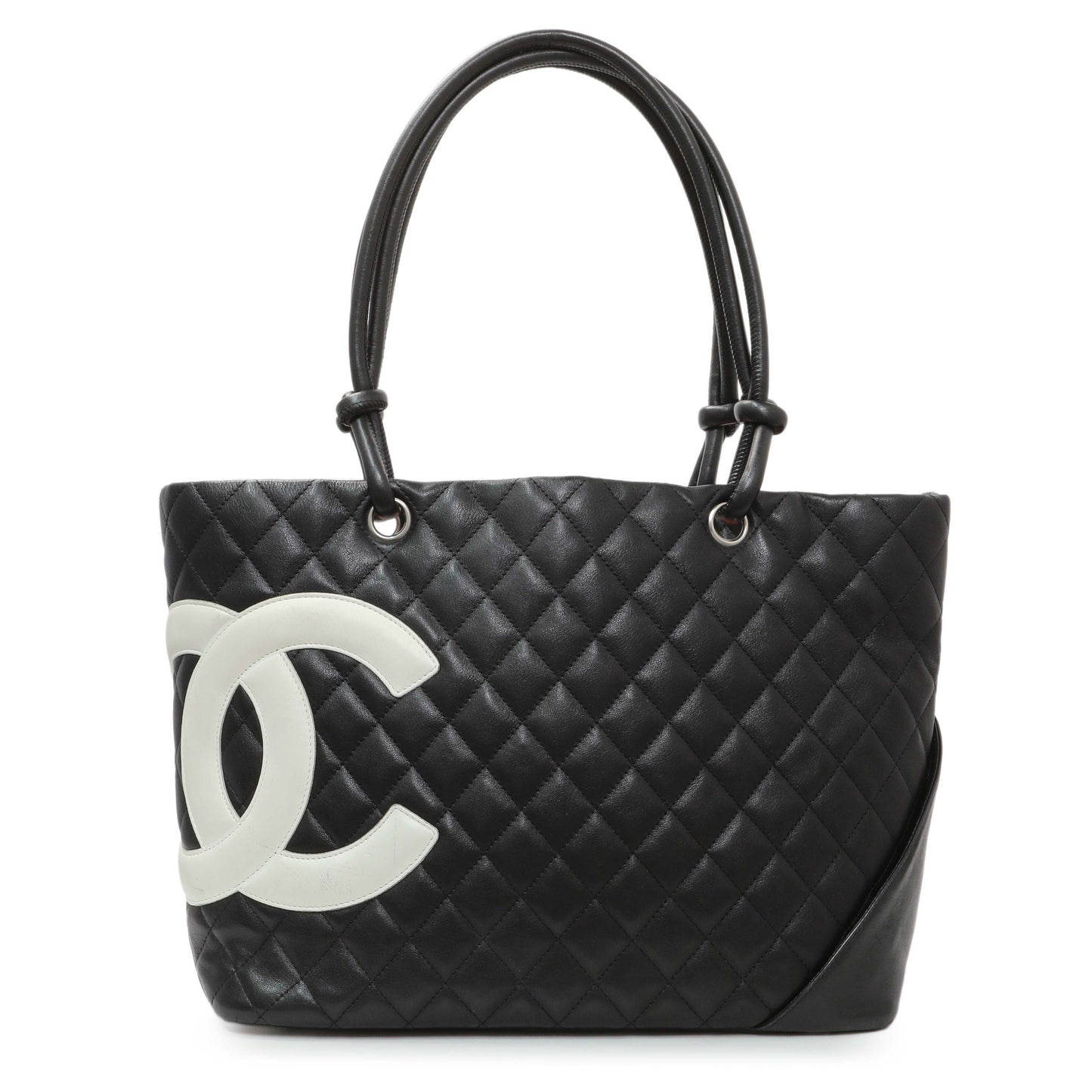 Exclusive Chanel Black Quilted Cambon Tote Large — Front View