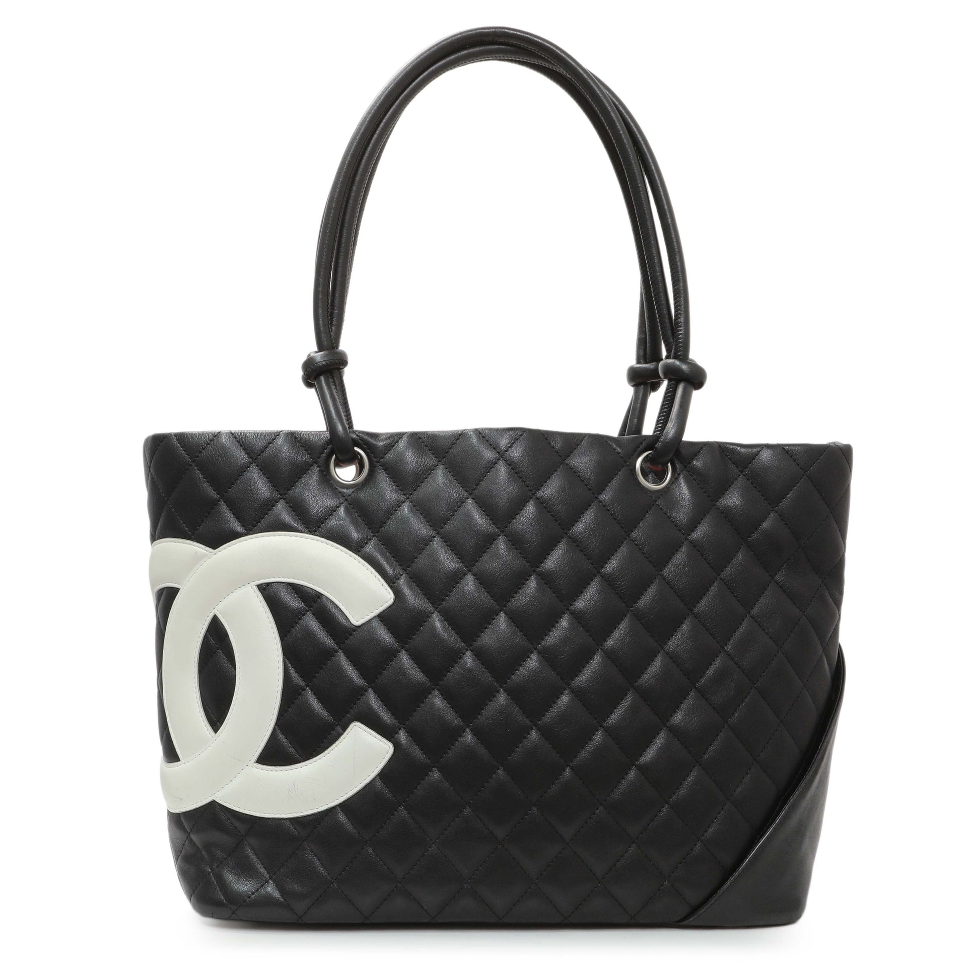 Exclusive Chanel Black Quilted Cambon Tote Large — Front View