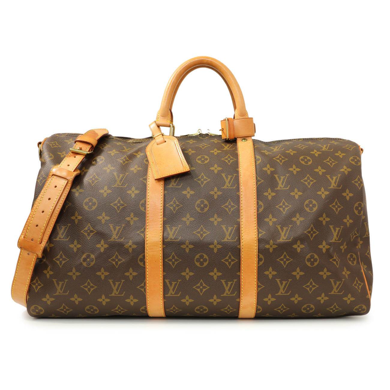 Exclusive Louis Vuitton Monogram Keepall Bandouliere 50 — Front View