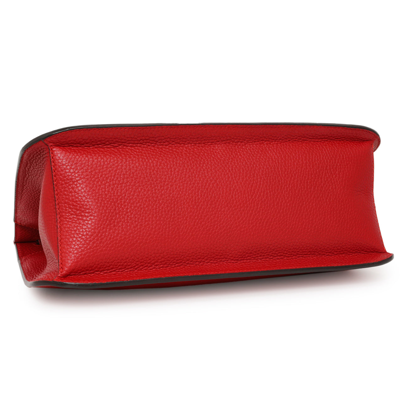Exclusive Gucci Hibiscus Red Calfskin Bamboo Daily Flap — Back View
