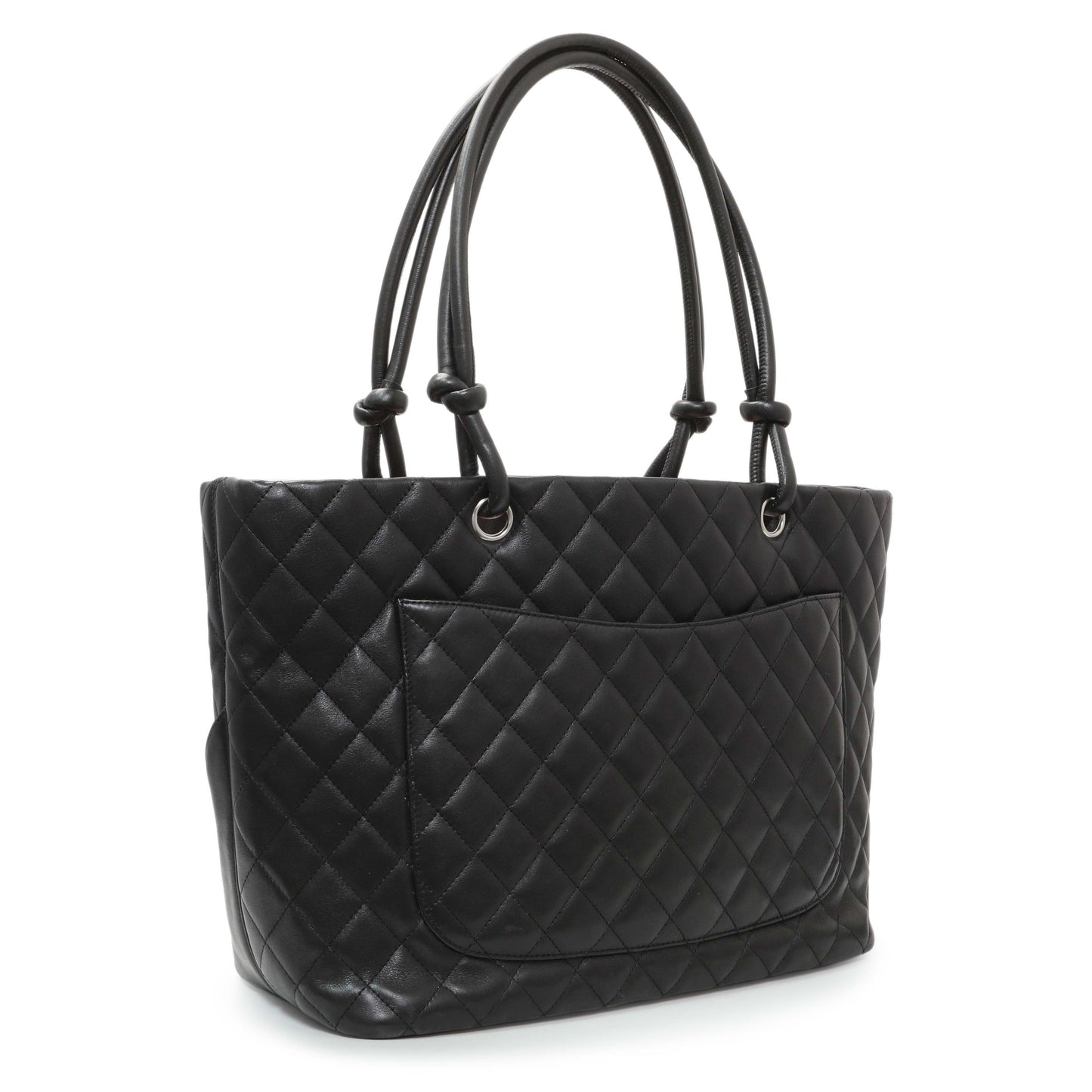 Exclusive Chanel Black Quilted Cambon Tote Large — Side View