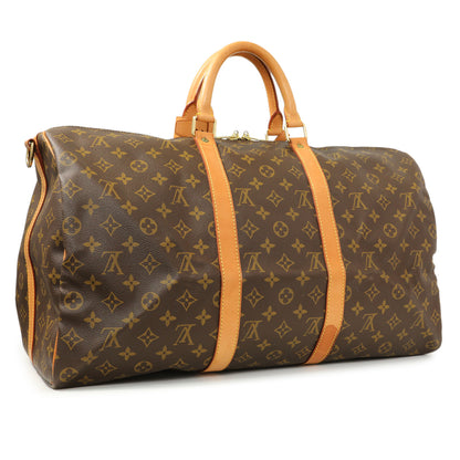 Exclusive Louis Vuitton Monogram Keepall Bandouliere 50 — Side View