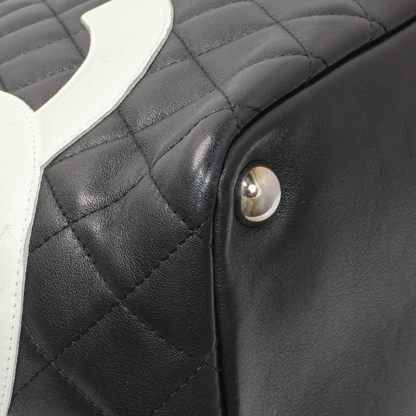 Exclusive Chanel Black Quilted Cambon Tote Large — Top View
