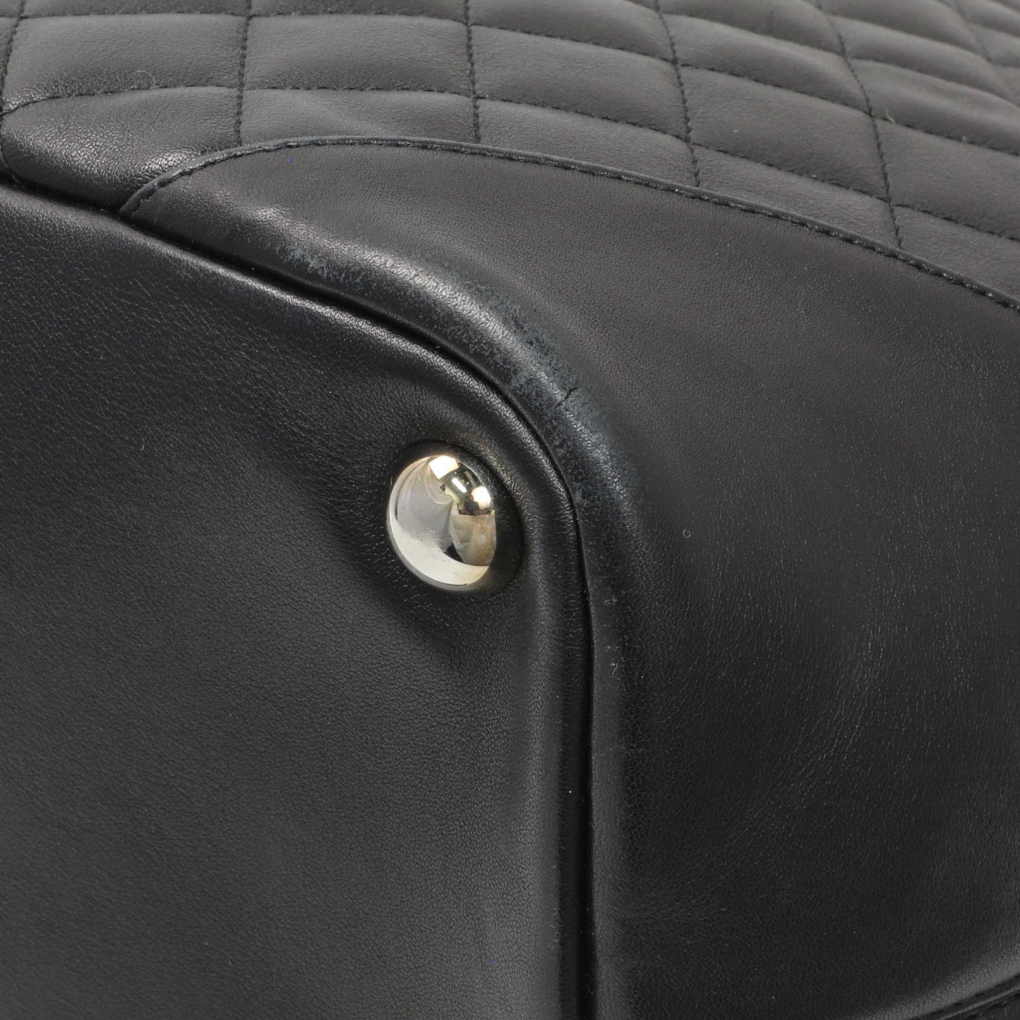 Exclusive Chanel Black Quilted Cambon Tote Large — Detail View