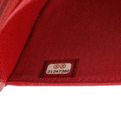 Exclusive Chanel Red Caviar Classic Wallet On Chain — Alternate View 14