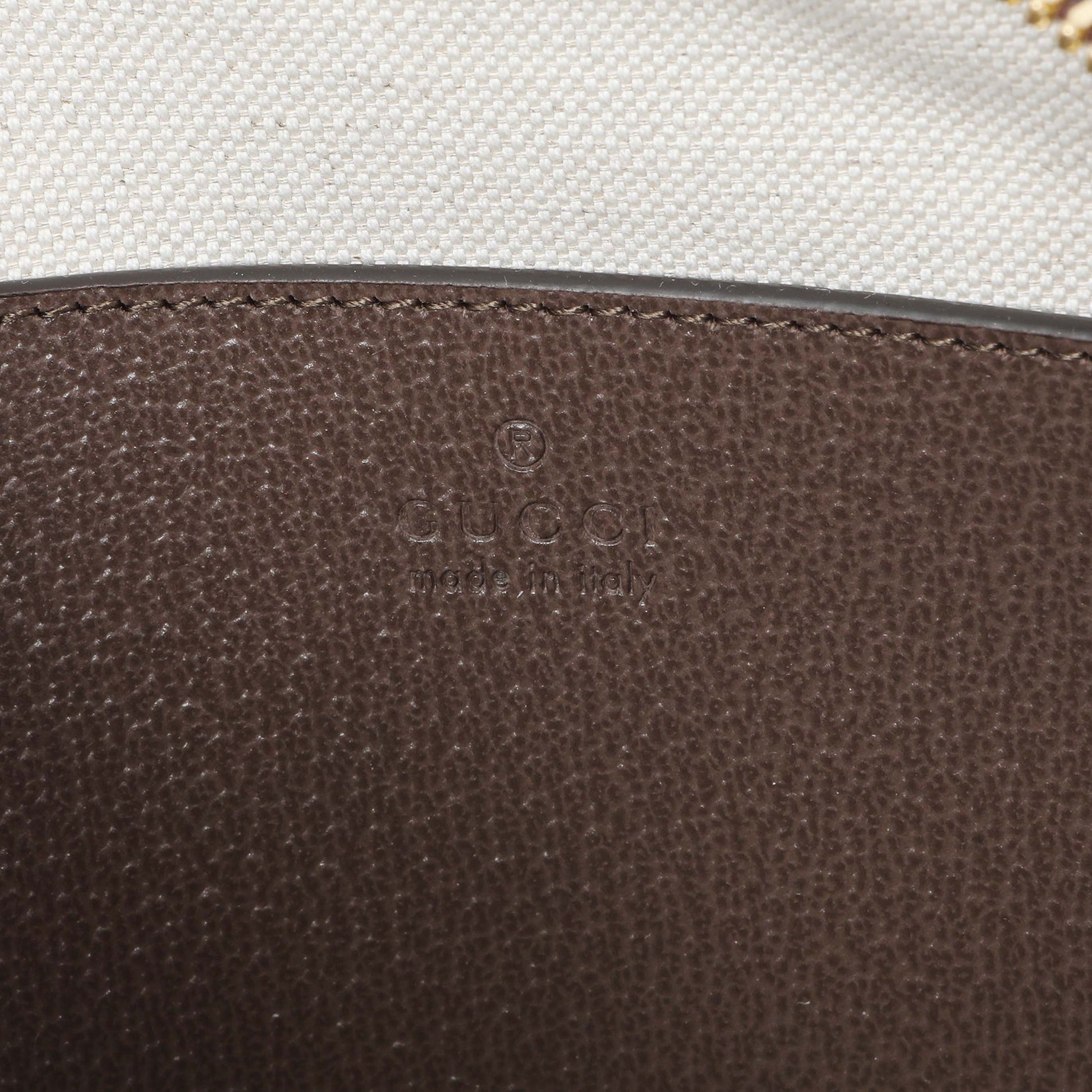 Exclusive Gucci GG Supreme Monogram Web Small Ophidia Boston Bag — Detail View