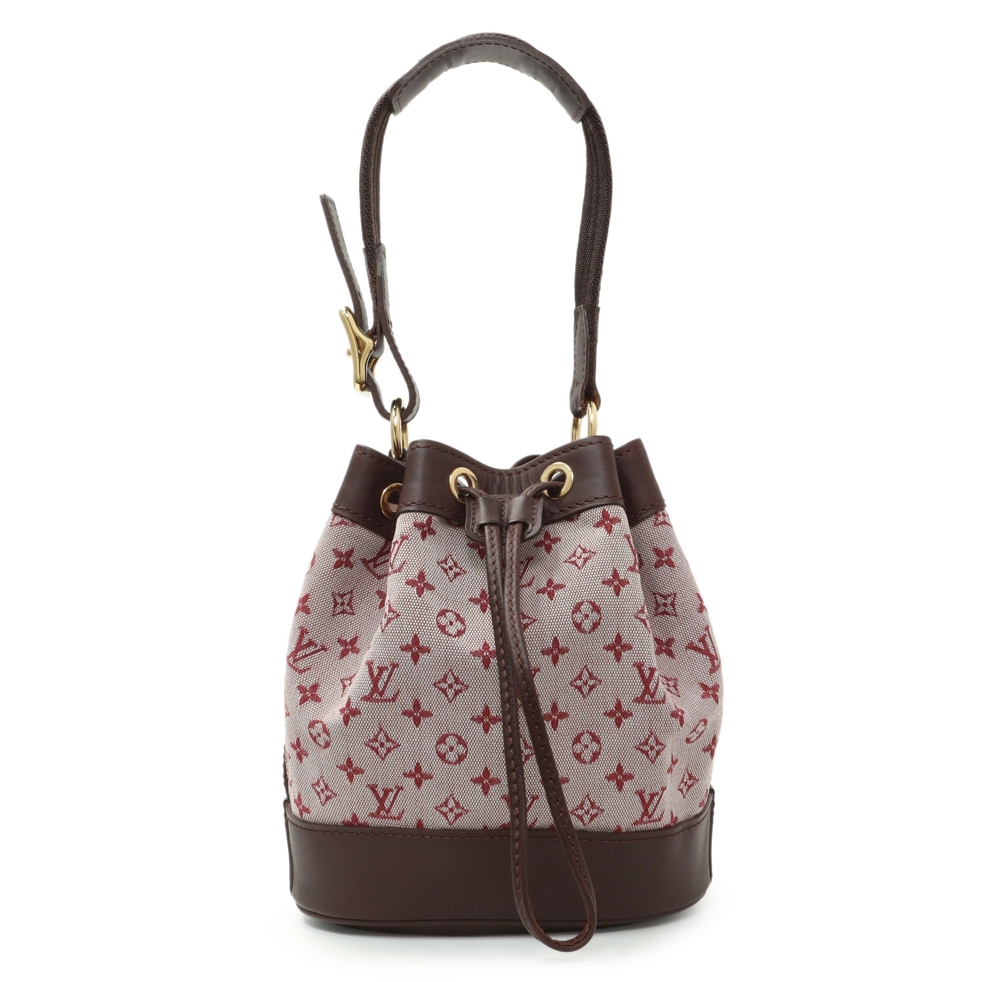 Exclusive Louis Vuitton Monogram Mini Lin Noelie Bucket Bag — Front View