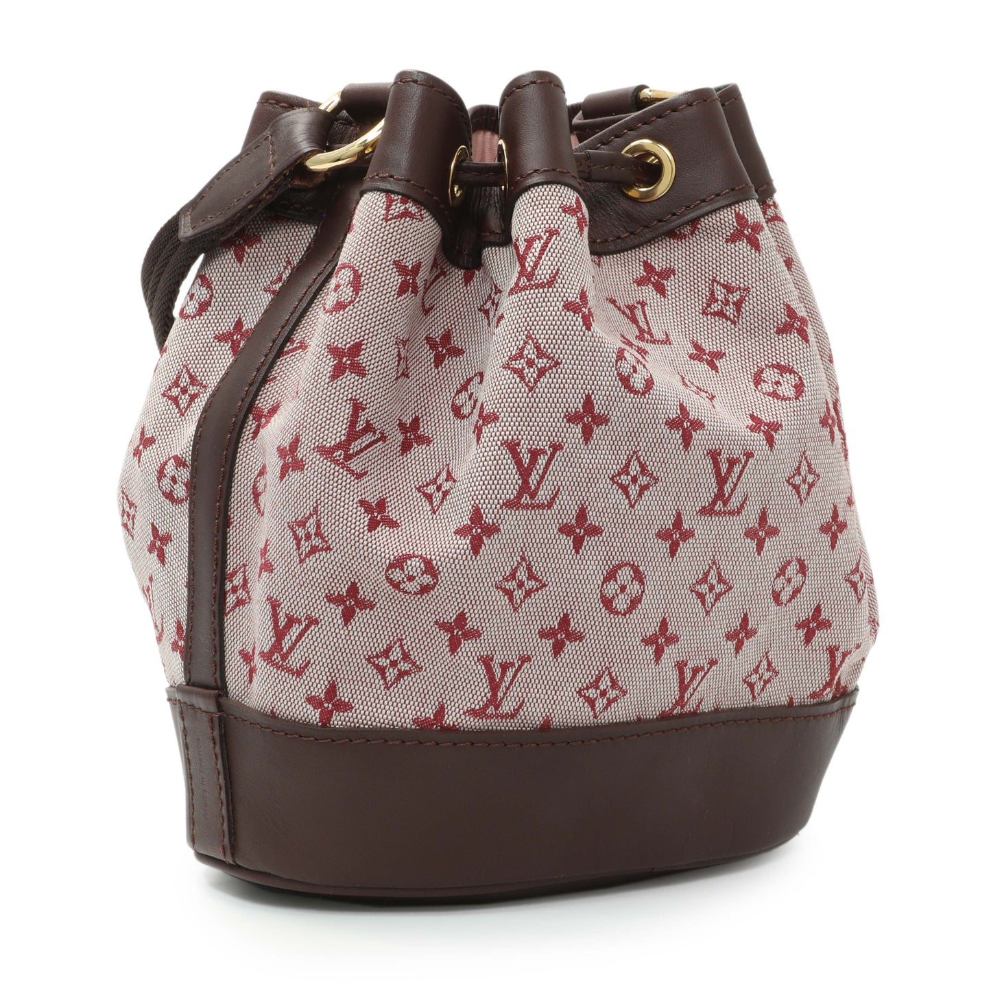 Exclusive Louis Vuitton Monogram Mini Lin Noelie Bucket Bag — Side View