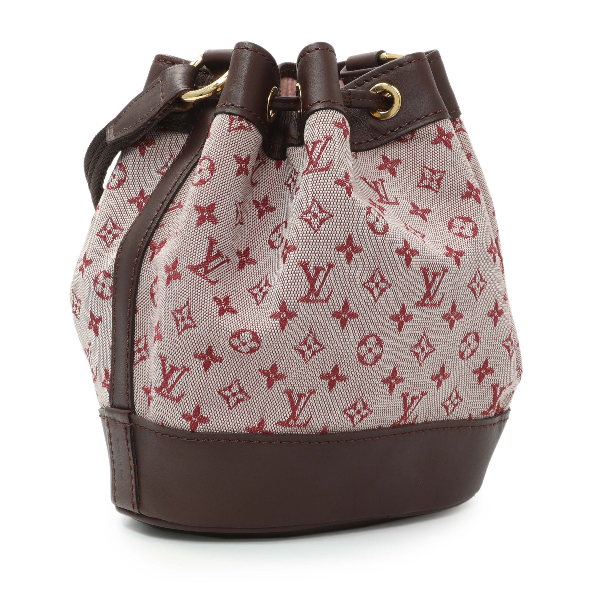 Exclusive Louis Vuitton Monogram Mini Lin Noelie Bucket Bag — Side View