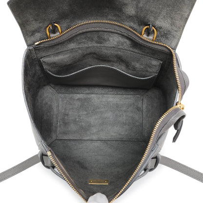 Exclusive Celine Grey Grained Calfskin Micro Belt Bag — Alternate View 8