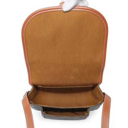 Exclusive Celine Tan Triomphe Canvas Medium Folco Bag — Top View