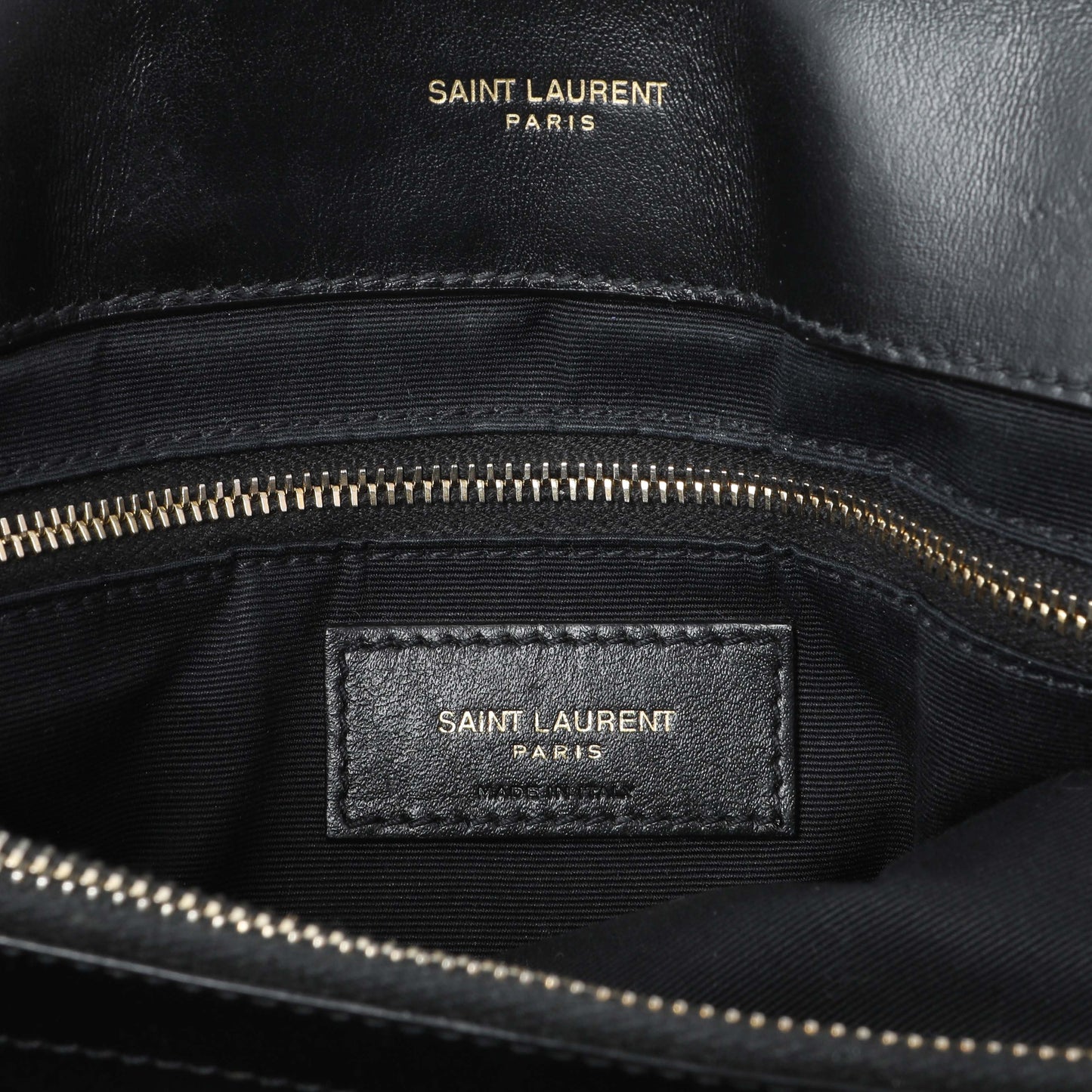 Exclusive Saint Laurent Black Calfskin Y Quilted Monogram Medium Loulou Chain Satchel — Alternate View 9