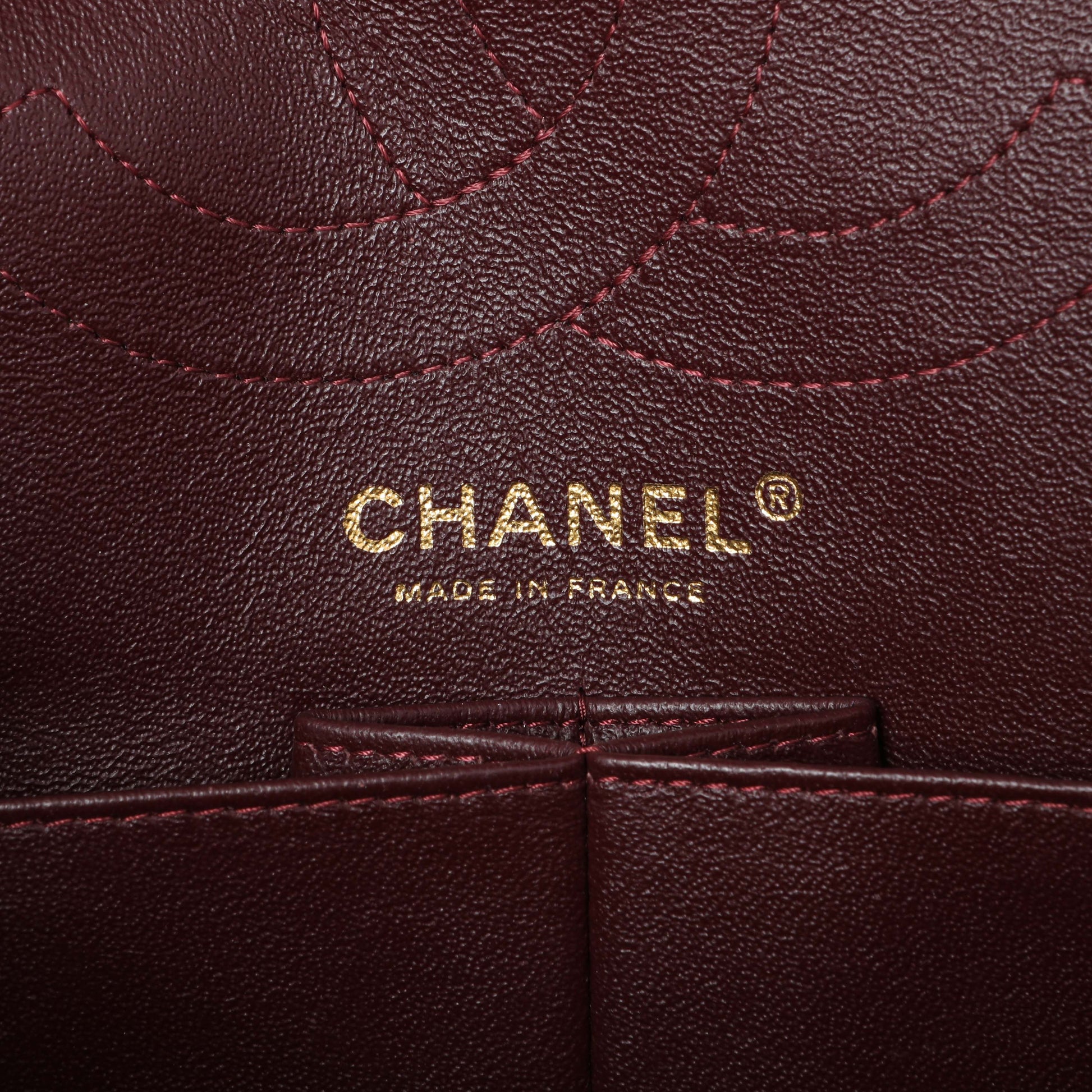 Exclusive Chanel Black Aged Calfskin Quilted 2.55 Reissue 225 Flap — Detail View