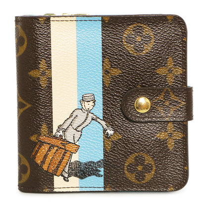 Exclusive Louis Vuitton Monogram Groom Compact Zip Wallet — Front View