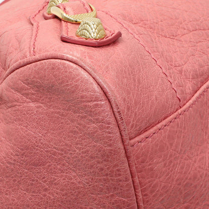 Exclusive Balenciaga Pink Agneau Classic Gold Hardware Velo — Top View