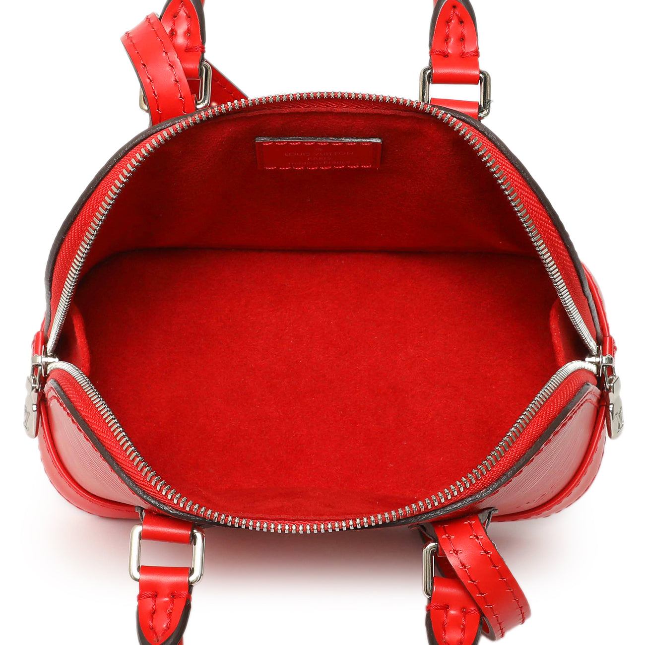 Exclusive Louis Vuitton Coquelicot Epi Nano Alma — Detail View