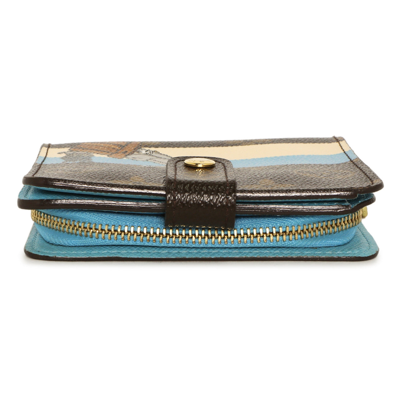 Exclusive Louis Vuitton Monogram Groom Compact Zip Wallet — Detail View