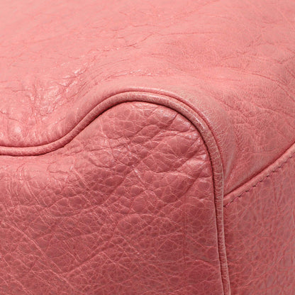 Exclusive Balenciaga Pink Agneau Classic Gold Hardware Velo — Lifestyle View