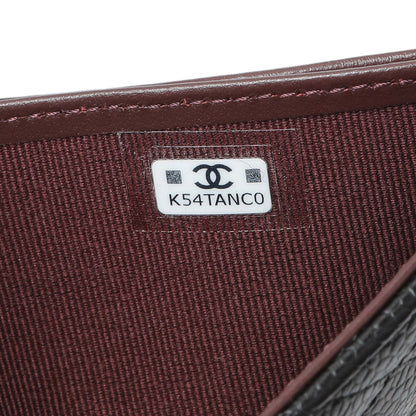 Exclusive Chanel Black Quilted Caviar Compact Flap Wallet — Lifestyle View