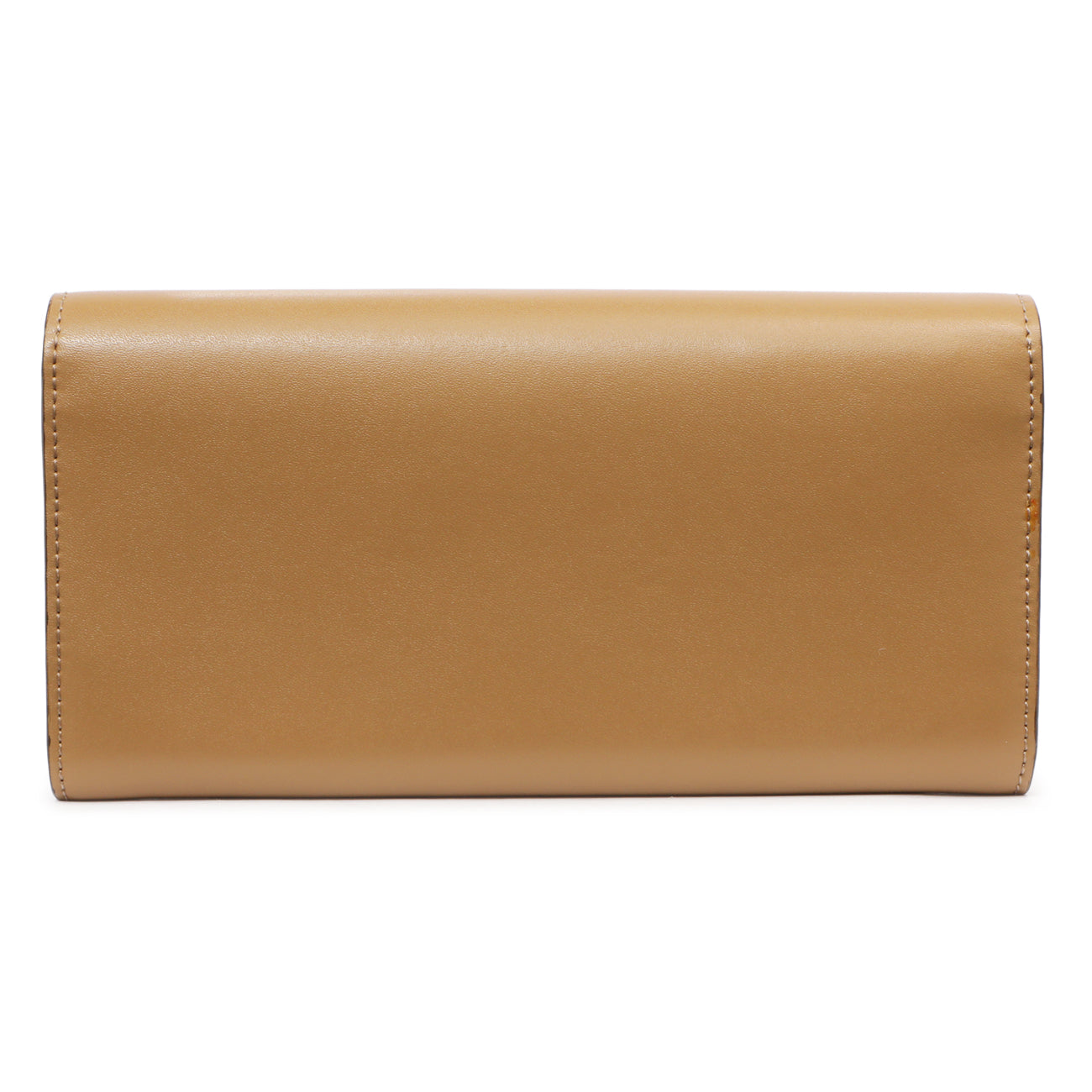 Exclusive Fendi Brown Vitello Liberty Studded Continental Wallet — Side View