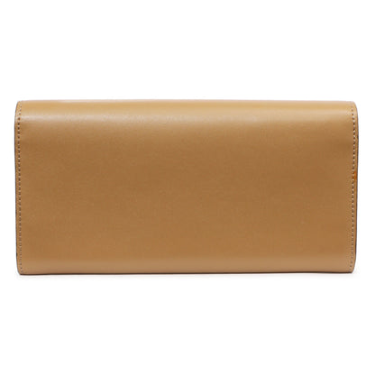 Exclusive Fendi Brown Vitello Liberty Studded Continental Wallet — Side View