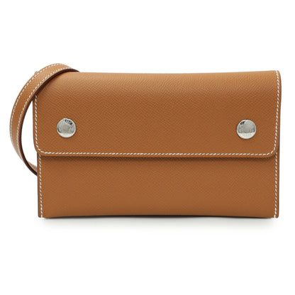 Exclusive Hermes Gold Epsom Hermesnap Wallet — Front View