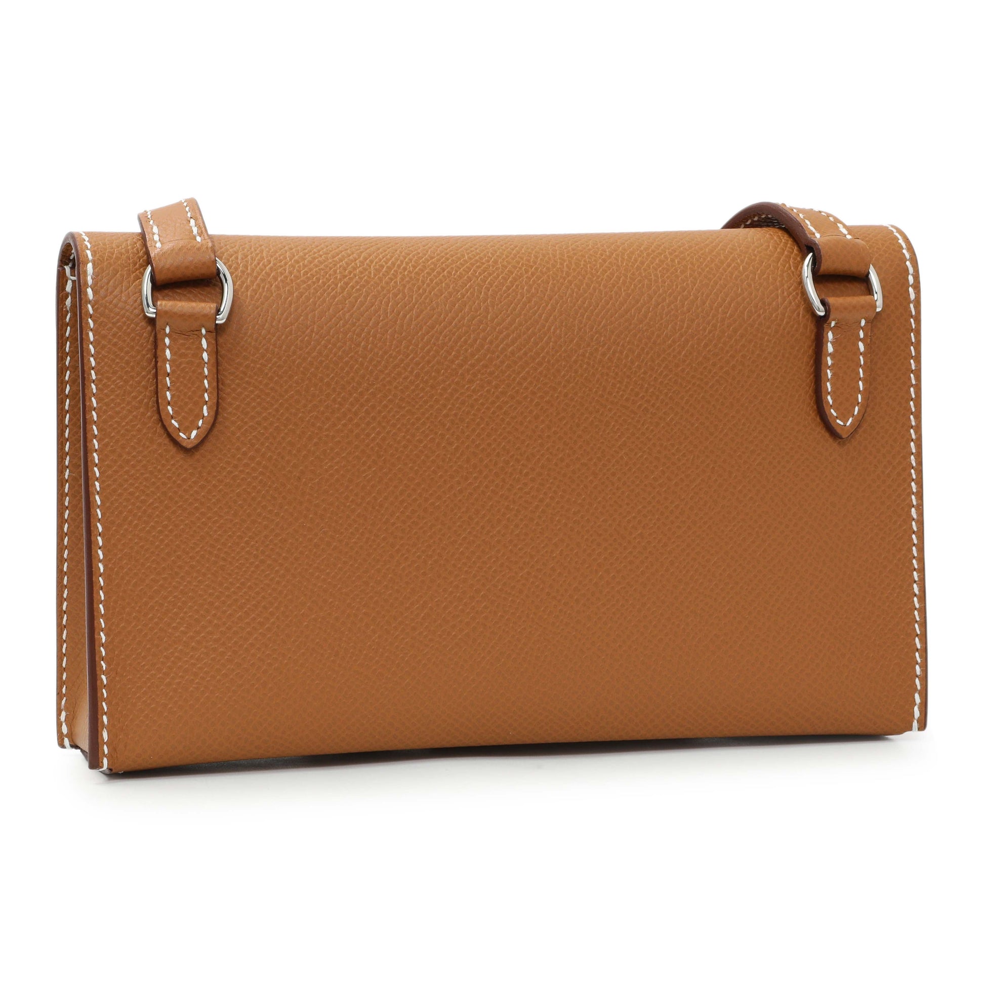 Exclusive Hermes Gold Epsom Hermesnap Wallet — Side View