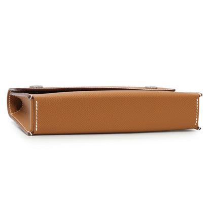 Exclusive Hermes Gold Epsom Hermesnap Wallet — Back View