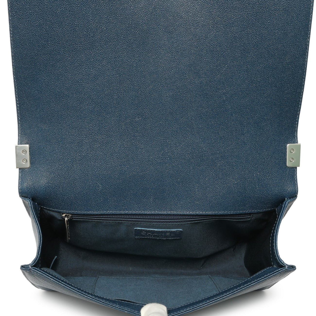 Exclusive Chanel Blue Quilted Caviar New Medium Boy Bag — Alternate View 8