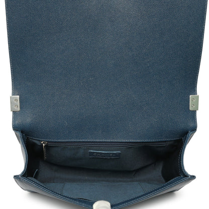 Exclusive Chanel Blue Quilted Caviar New Medium Boy Bag — Alternate View 8
