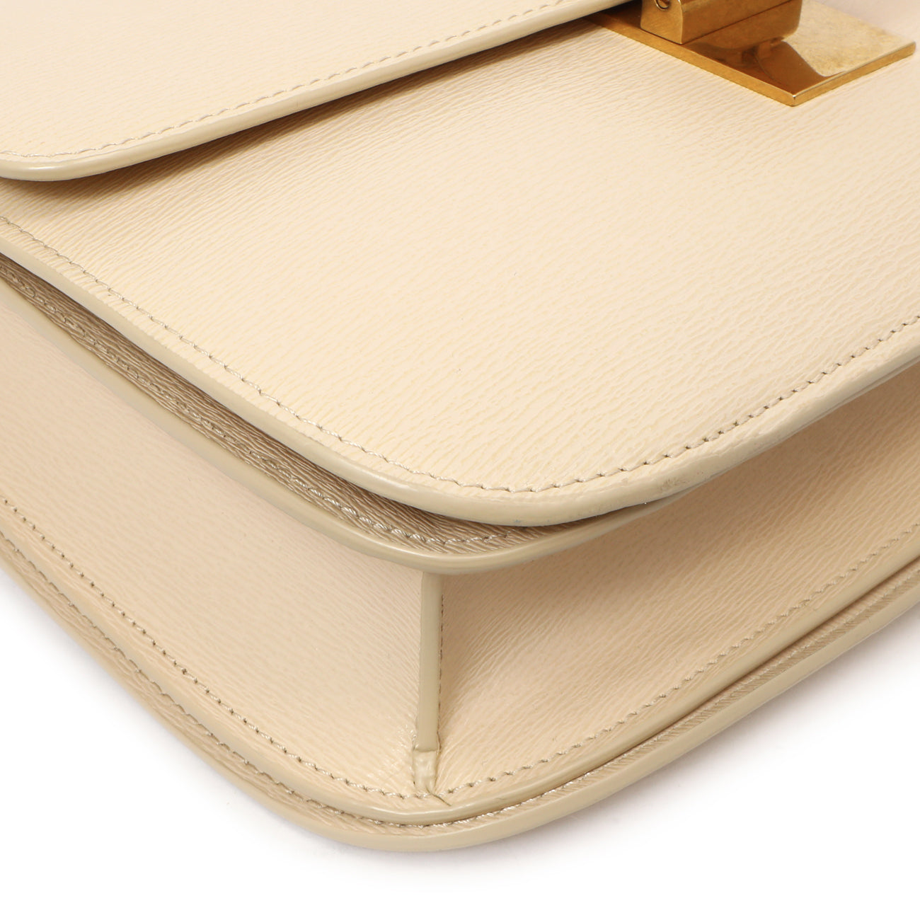 Exclusive Celine Powder Liege Calfskin Medium Classic Flap Bag — Top View