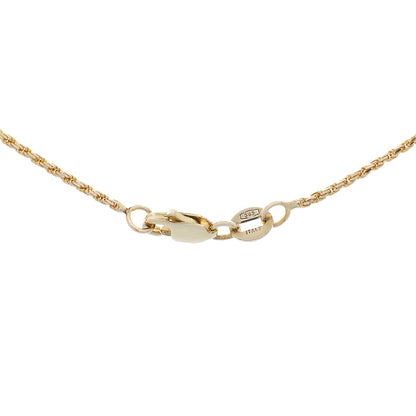 Exclusive 14K Yellow Gold Cabochon Coral Pendant — Back View