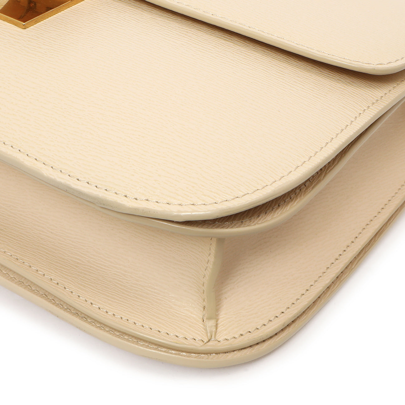Exclusive Celine Powder Liege Calfskin Medium Classic Flap Bag — Detail View