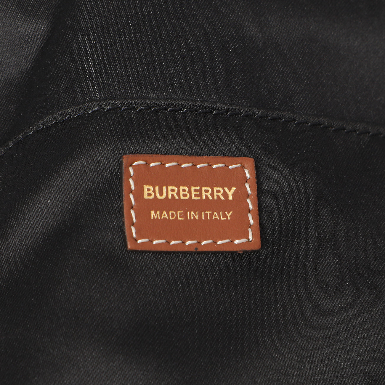 Exclusive Burberry Orange White Silk Drawstring Pouch — Lifestyle View