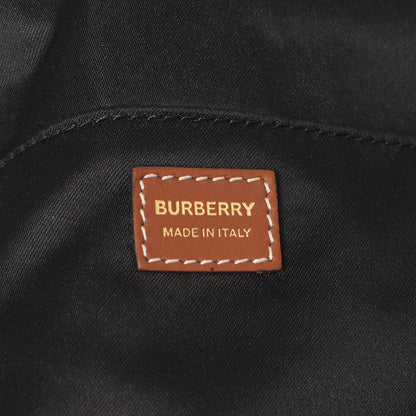 Exclusive Burberry Orange White Silk Drawstring Pouch — Lifestyle View