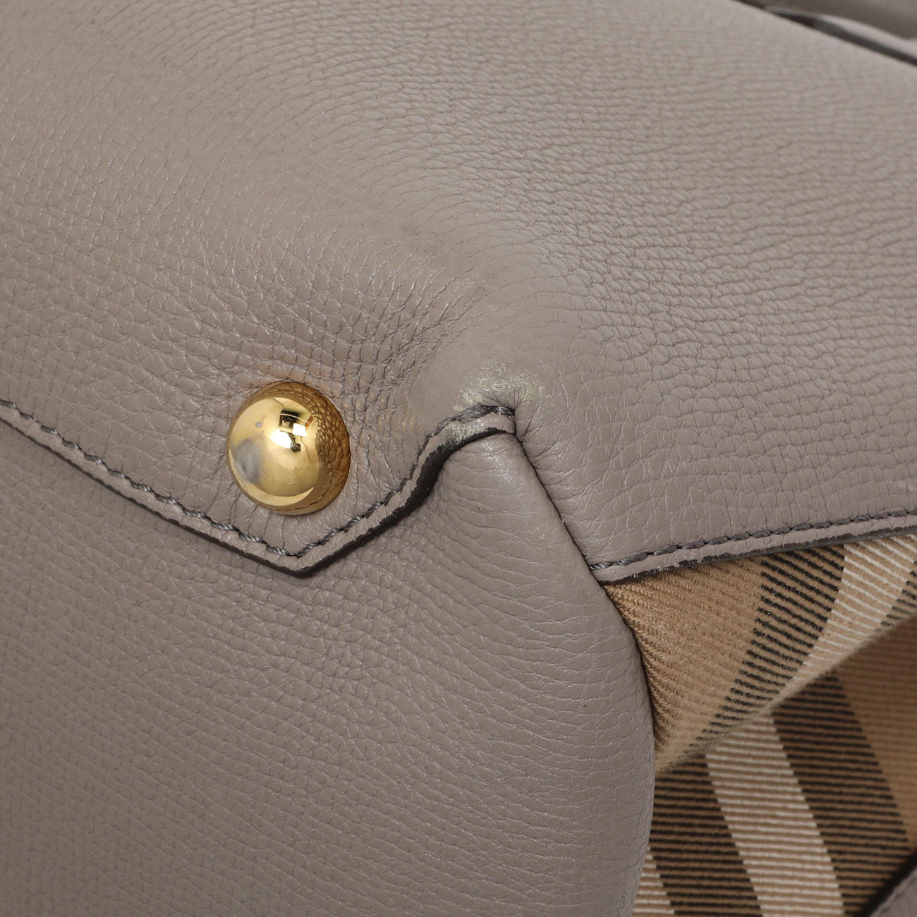 Exclusive Burberry Grey Calfskin House Check Medium Banner Tote — Alternate View 7