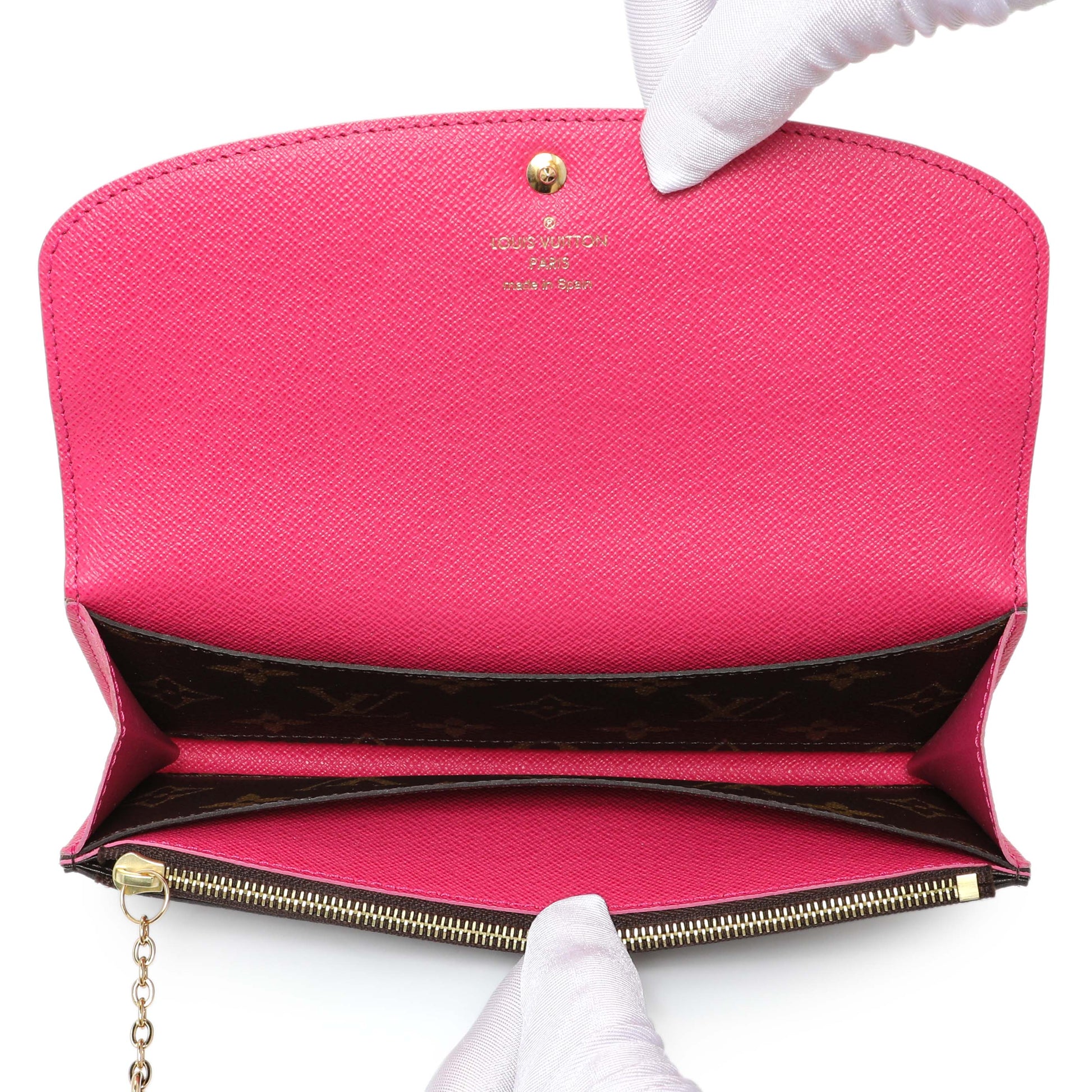 Exclusive Louis Vuitton Monogram Bloom Flower Emilie Wallet — Top View