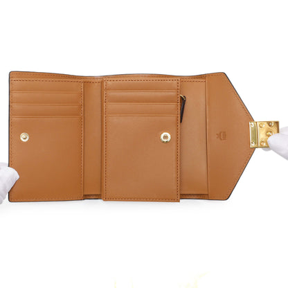 Exclusive MCM Cognac Visetos Tracy Wallet — Top View