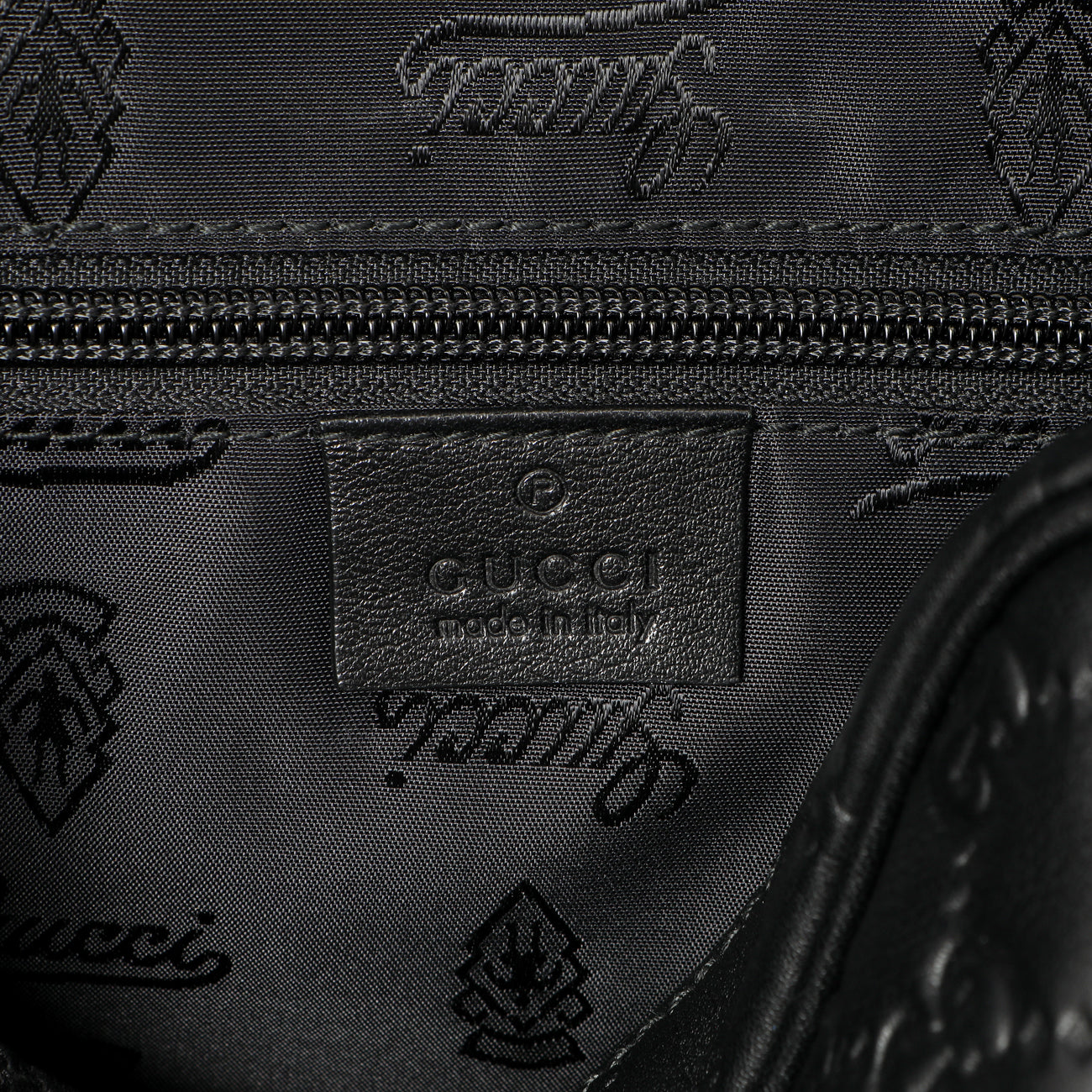 Exclusive Gucci Black Guccissima Messenger Bag — Alternate View 9