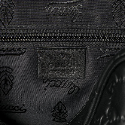 Exclusive Gucci Black Guccissima Messenger Bag — Alternate View 9