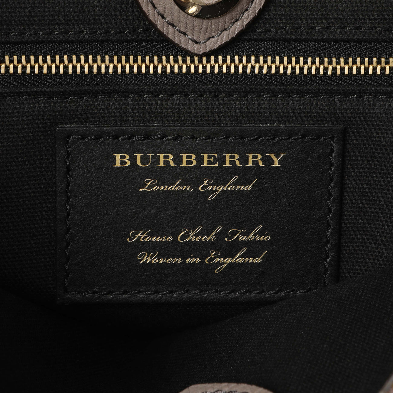 Exclusive Burberry Grey Calfskin House Check Medium Banner Tote — Alternate View 9