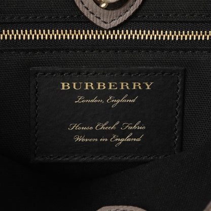 Exclusive Burberry Grey Calfskin House Check Medium Banner Tote — Alternate View 9